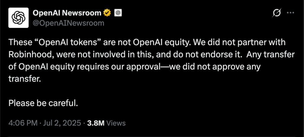 اظهارات OpenAI درباره اقدام صرافی رابینهود اظهارات OpenAI درباره اقدام صرافی رابینهود