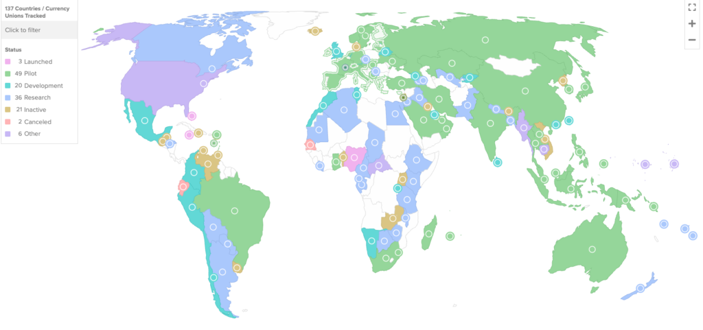 کشورهایی که در حال بررسی ارز دیجیتال بانک مرکزی هستند کشورهایی که در حال بررسی ارز دیجیتال بانک مرکزی هستند