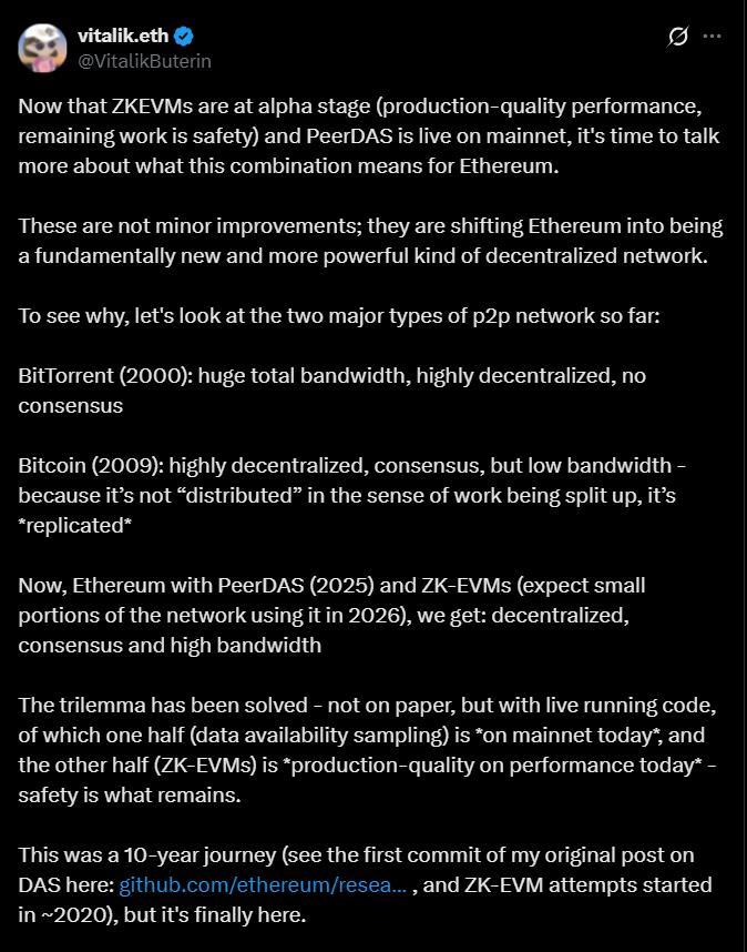 ویتالیک بوترین از حل عملی سهگانه مقیاسپذیری اتریوم میگوید ویتالیک بوترین از حل عملی سهگانه مقیاسپذیری اتریوم میگوید