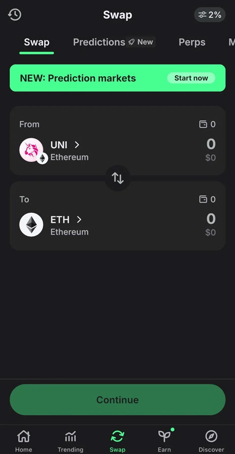 بازار پیش بینی میریاد در تراست ولت
