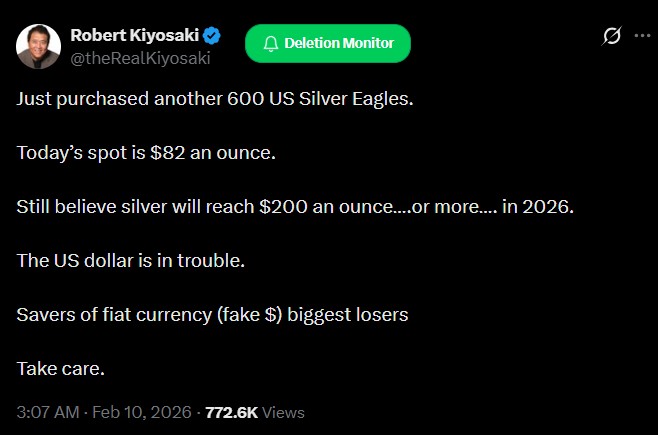 توییت رابرت کیوساکی درمورد خرید نقره