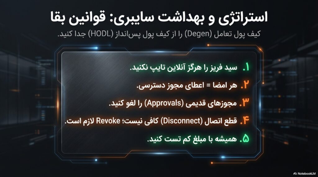 فصل یازدهم: بهداشت عملی کیف پول، چند قانون ساده که جلوی فاجعه را می‌گیرد