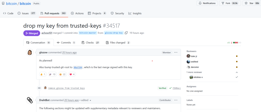 گلوریا ژائو، یکی از نگهدارندگان (Maintainers) پروژه Bitcoin Core، از نقش خود کنارهگیری کرد گلوریا ژائو، یکی از نگهدارندگان (Maintainers) پروژه Bitcoin Core، از نقش خود کنارهگیری کرد