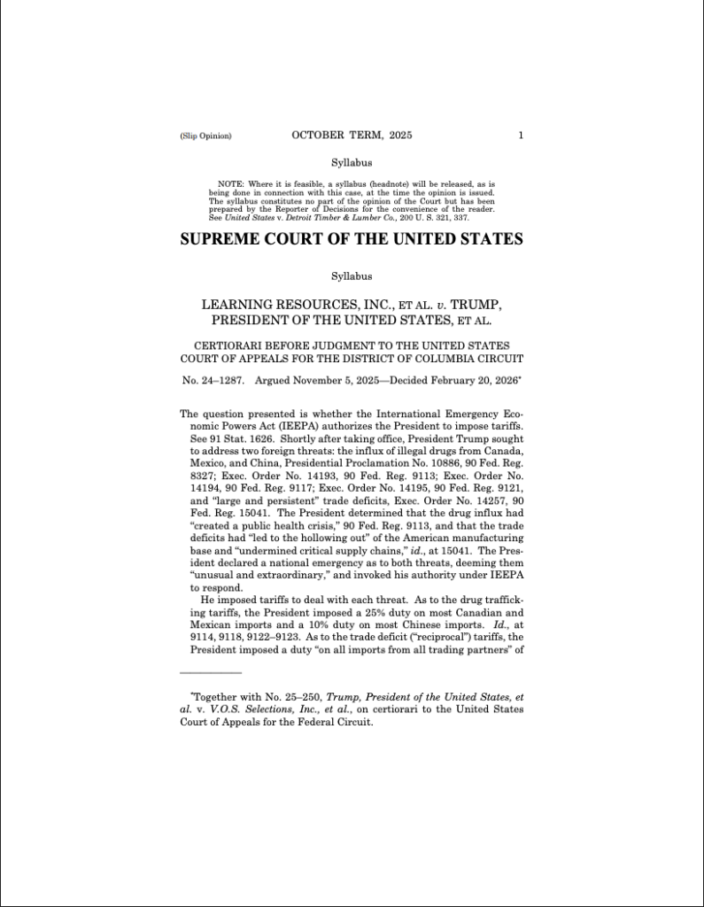 دیوان عالی اختیارات ترامپ برای وضع تعرفه تحت قانون IEEPA را ابطال کرد. دیوان عالی اختیارات ترامپ برای وضع تعرفه تحت قانون IEEPA را ابطال کرد.