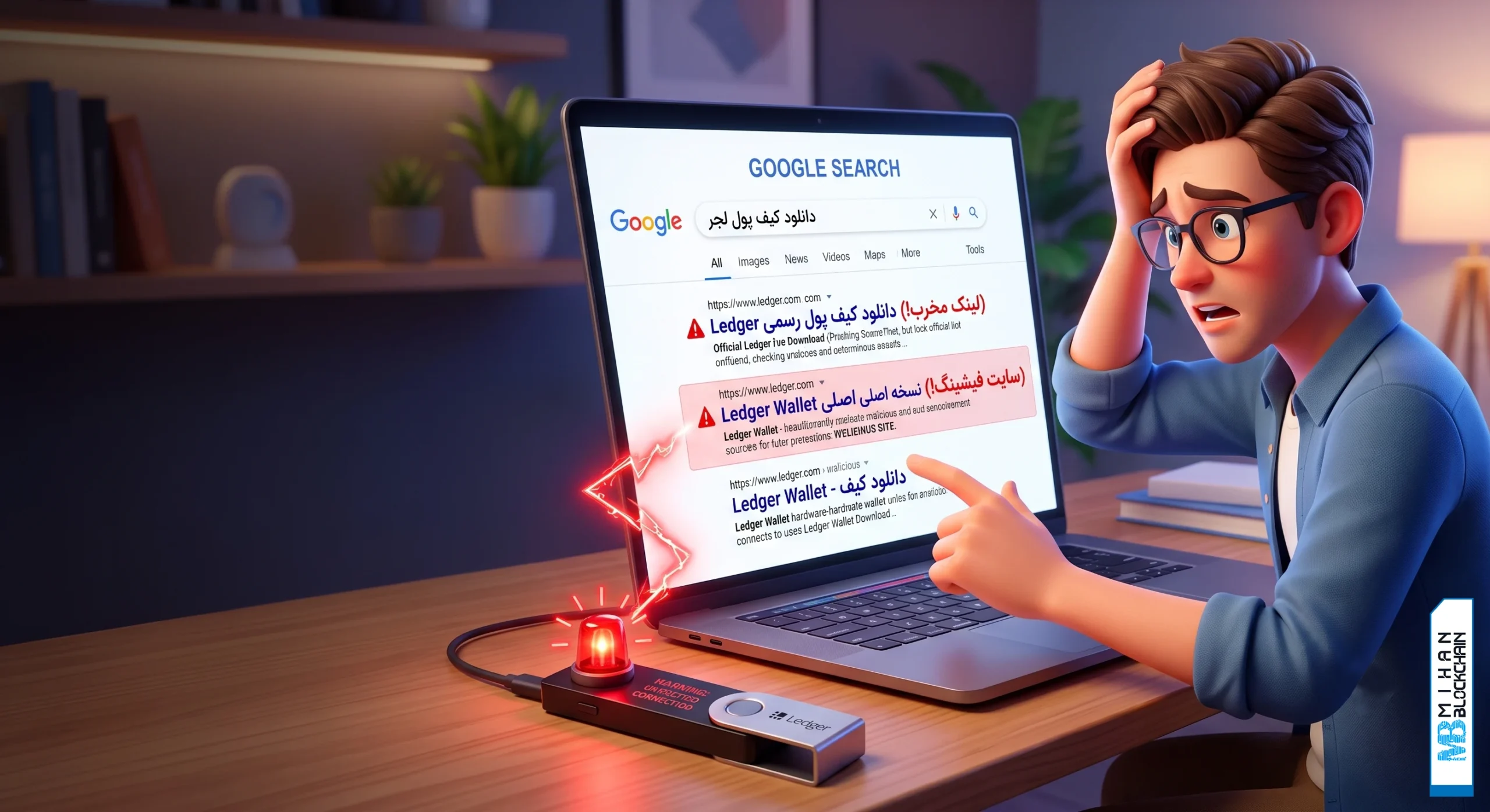 چرا جستجوی گوگل می‌تواند خطری برای کیف پول ارز دیجیتال باشد